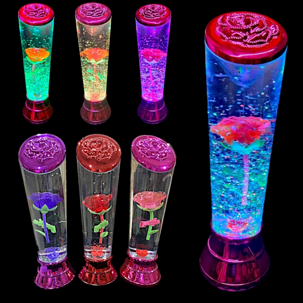 Color Changing I Love You Rose Water Tornado Glitter Lamp Mother's Day Gift